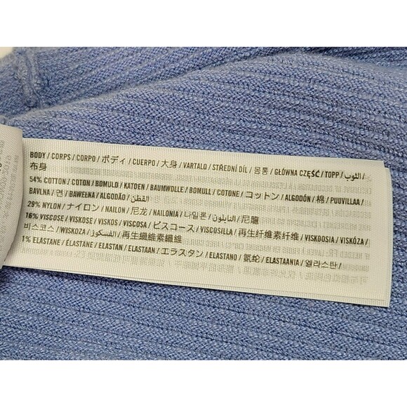 Abercrombie & Fitch Scuba Cross-Back Elevated Ribbed Knit Dress Small Light Blue - Picture 6 of 7